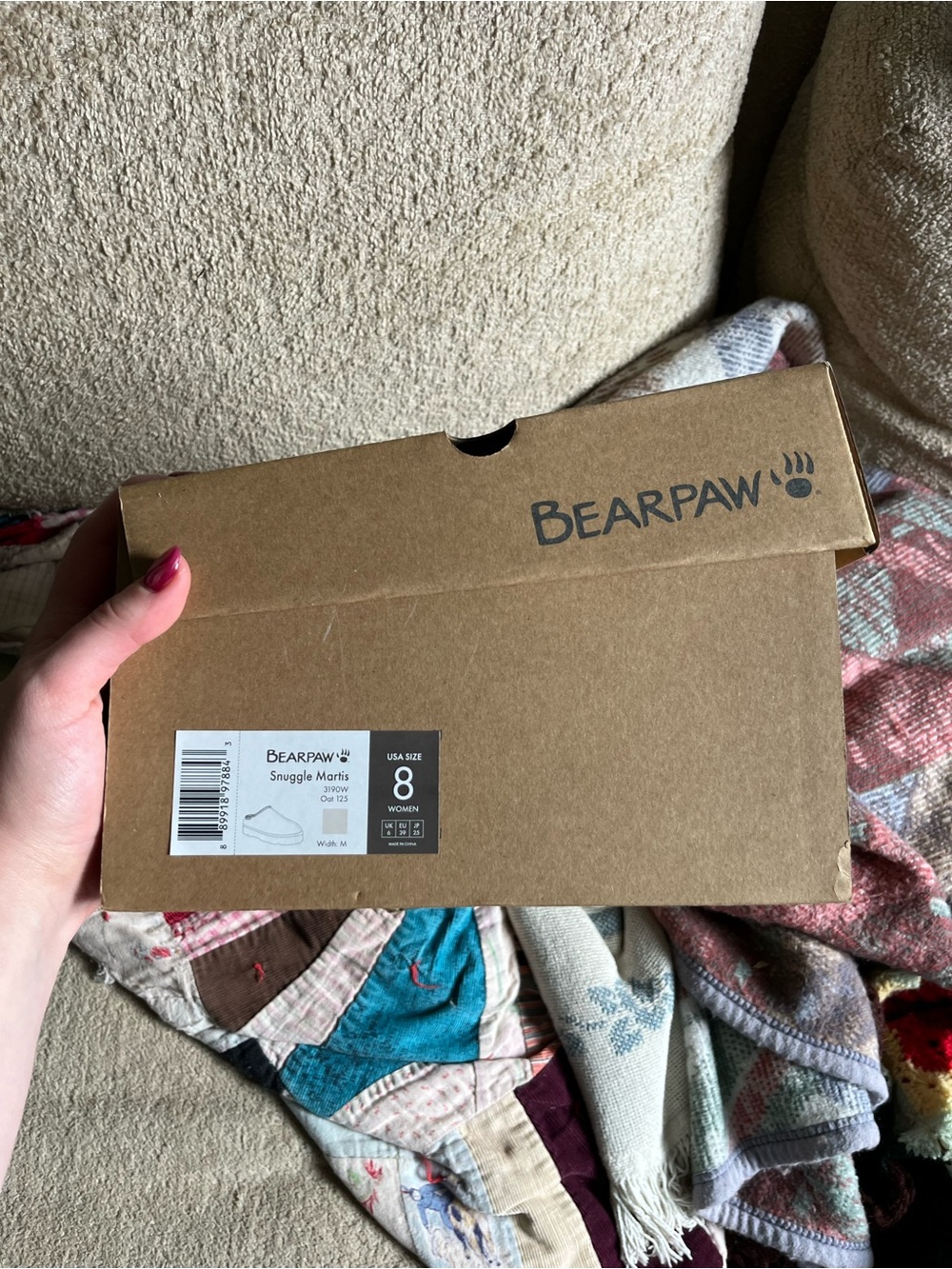 Bearpaw “Snuggle Martis” Tan Suede Shearling-Lined Slippers - Picture 7 of 7